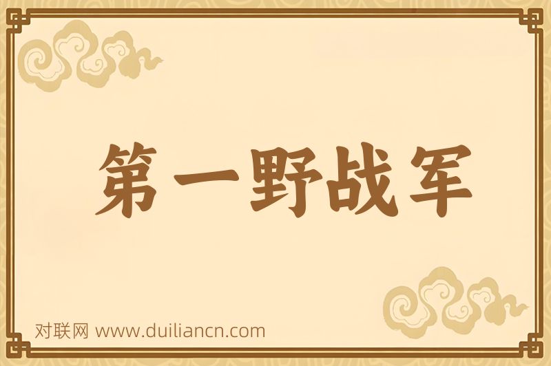 第一野战军词语的意思