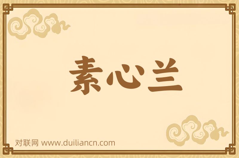 素心兰词语的意思