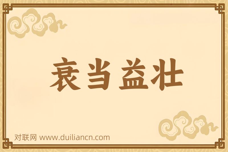 衰当益壮词语的意思