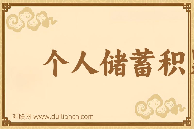 个人储蓄积累养老保险词语的意思
