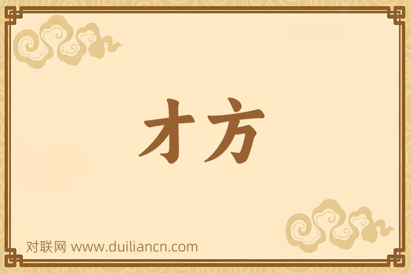 才方词语的意思