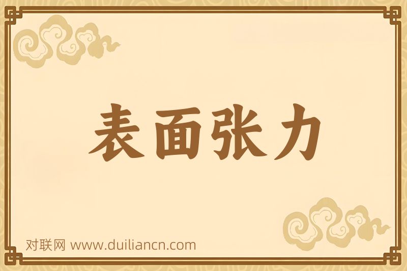 表面张力词语的意思