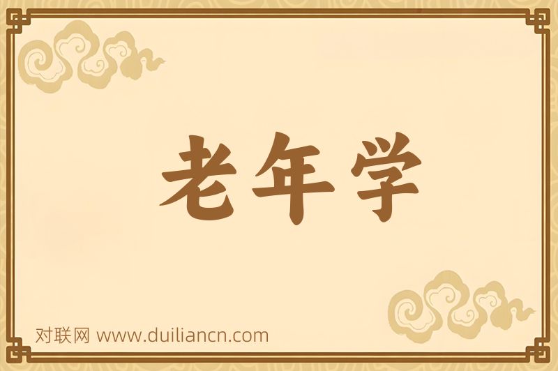 老年学词语的意思