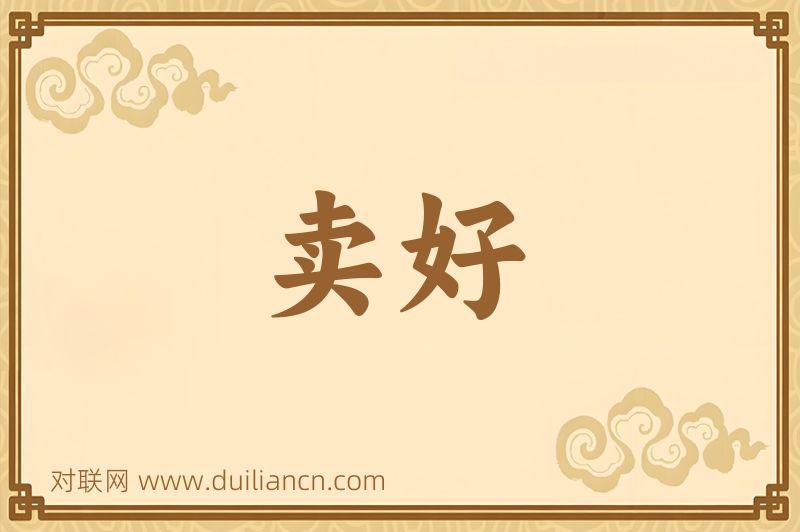 卖好词语的意思