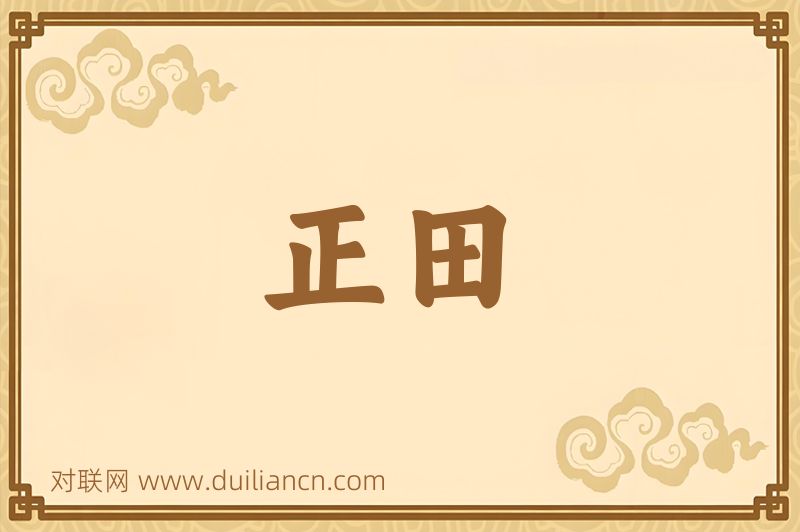 正田词语的意思