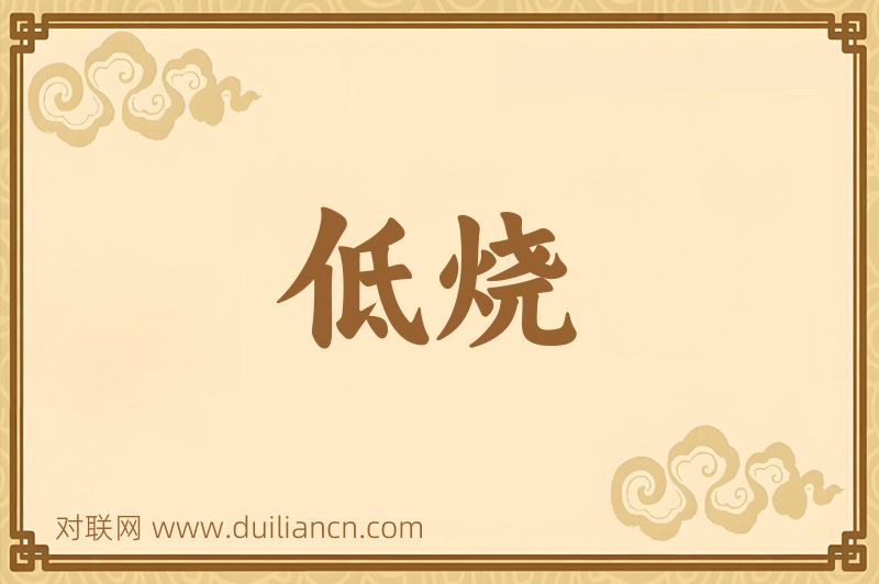 低烧词语的意思