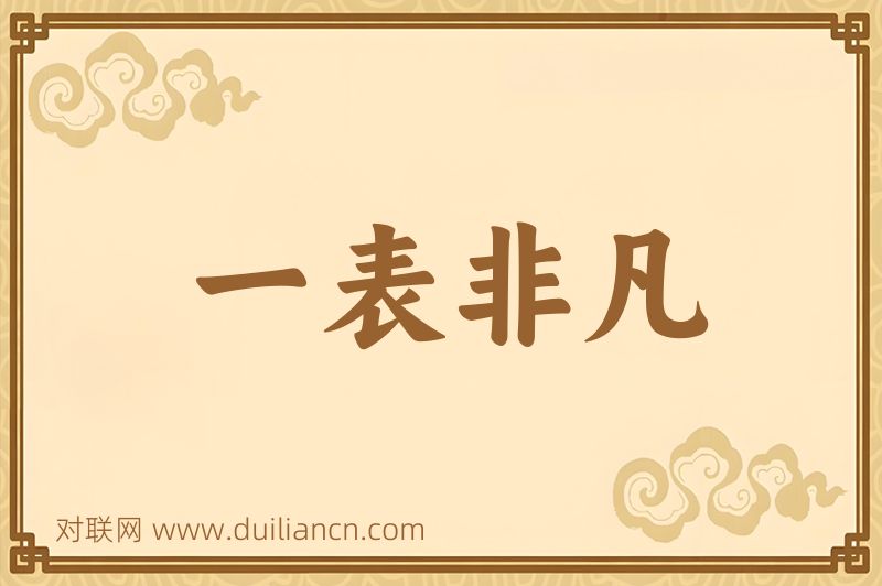 一表非凡词语的意思