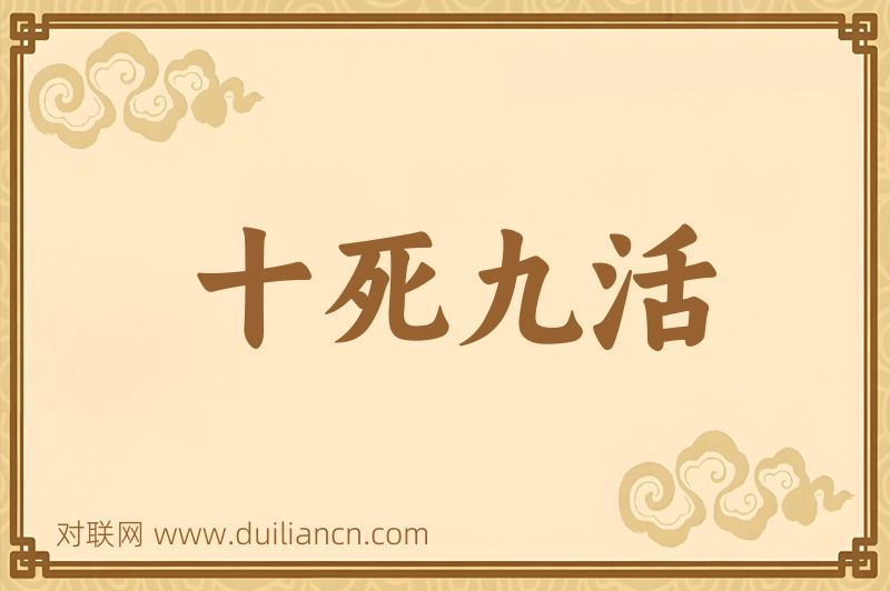十死九活词语的意思