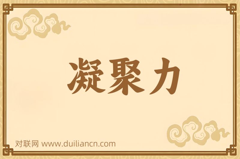 凝聚力词语的意思