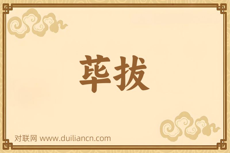 荜拔词语的意思