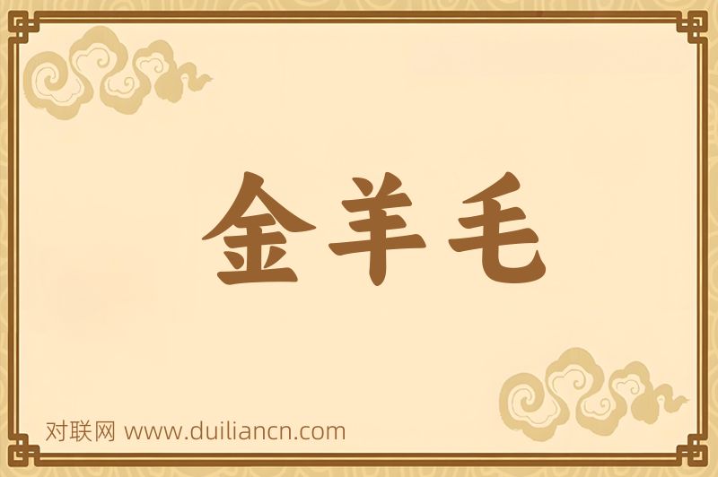 金羊毛词语的意思