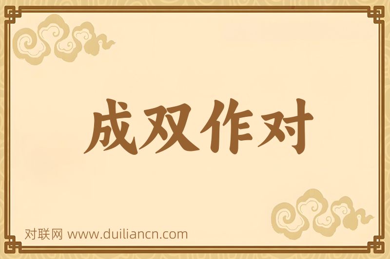 成双作对词语的意思
