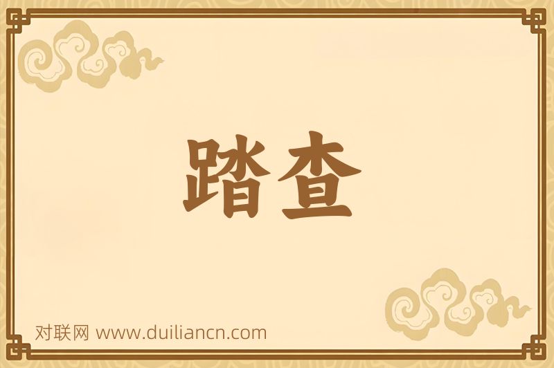 踏查词语的意思