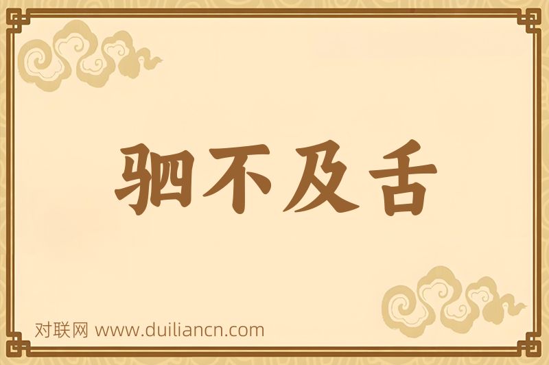 驷不及舌词语的意思