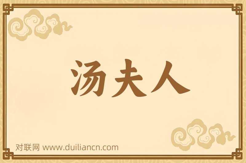 汤夫人词语的意思
