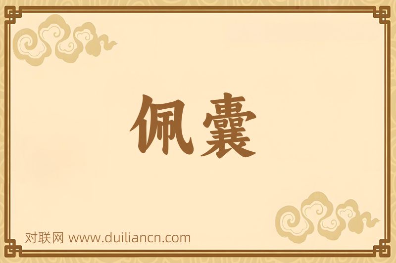 佩囊词语的意思