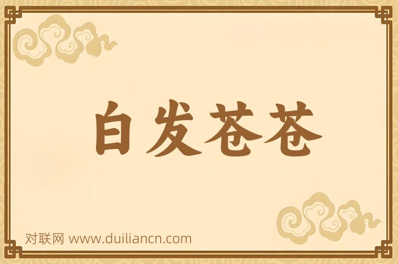 白发苍苍词语的意思