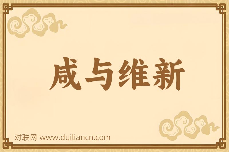 咸与维新词语的意思
