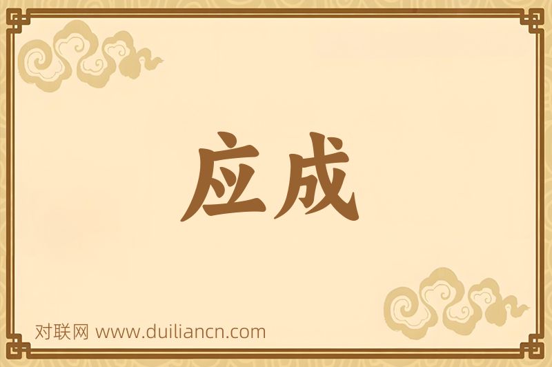 应成词语的意思