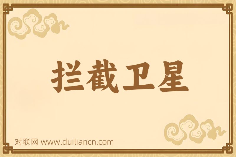 拦截卫星词语的意思