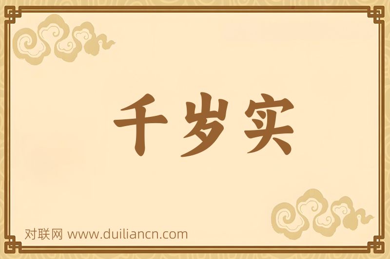 千岁实词语的意思