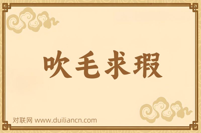 吹毛求瑕词语的意思