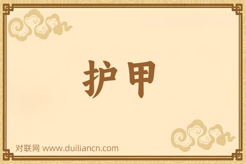 护甲词语的意思