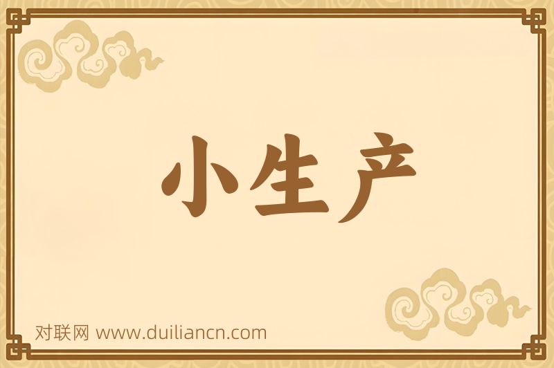 小生产词语的意思