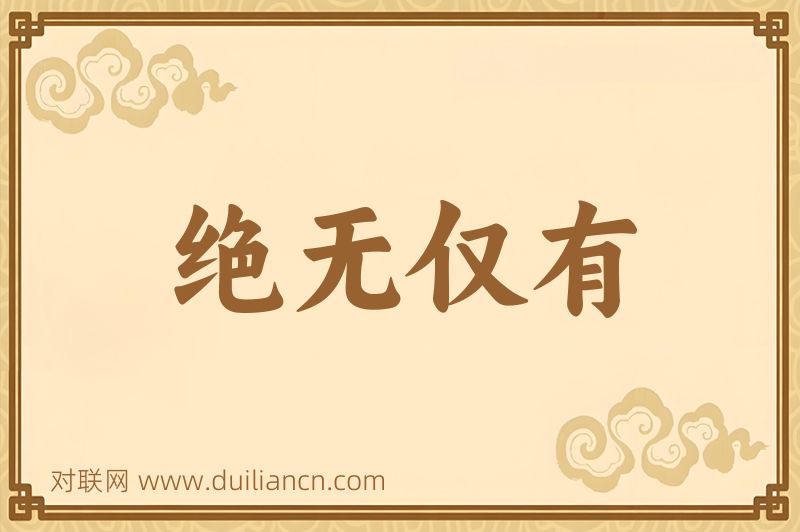 绝无仅有词语的意思
