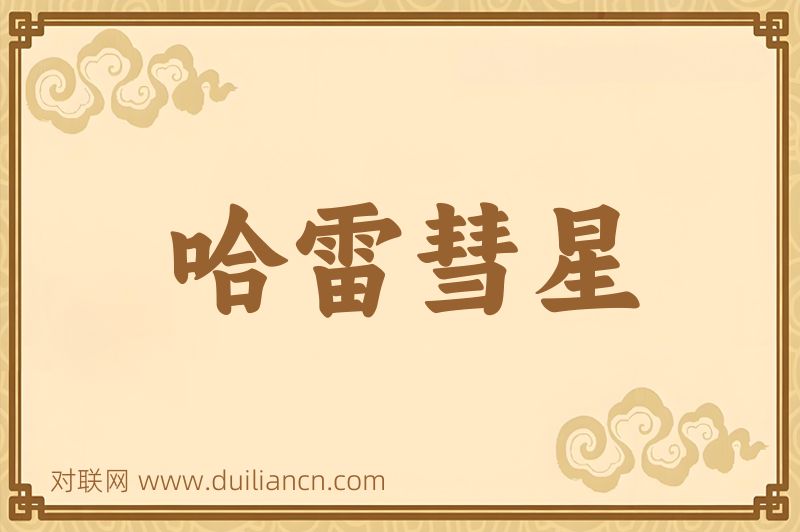 哈雷彗星词语的意思