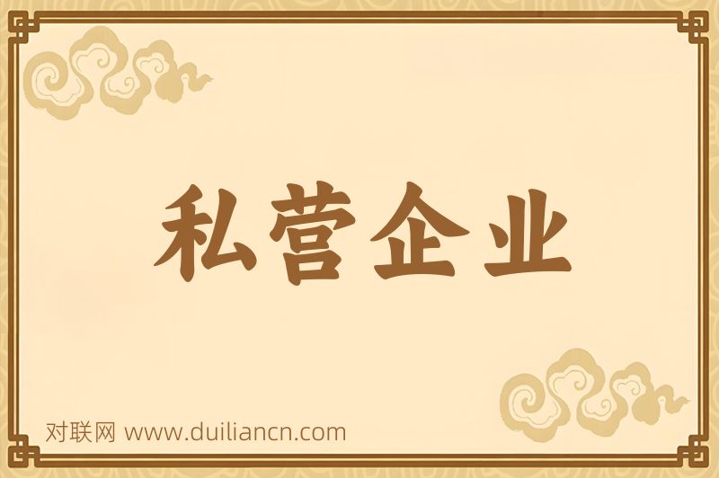 私营企业词语的意思