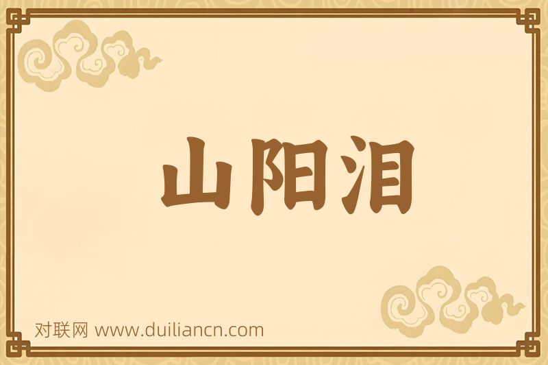 山阳泪词语的意思