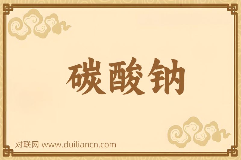碳酸钠词语的意思