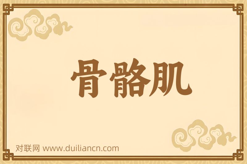 骨骼肌词语的意思