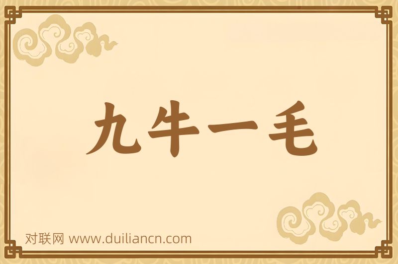 九牛一毛词语的意思