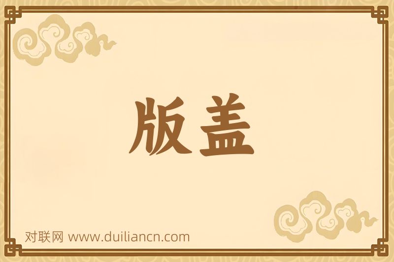 版盖词语的意思