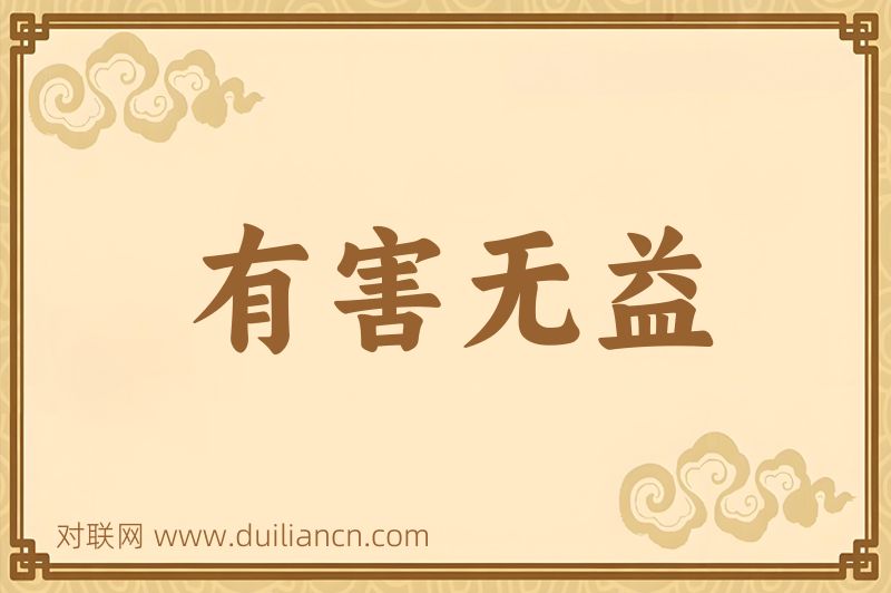 有害无益词语的意思