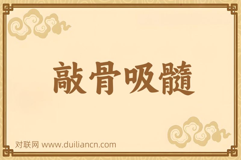 敲骨吸髓词语的意思