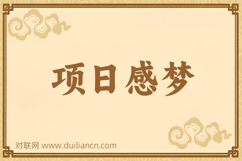 项日感梦词语的意思
