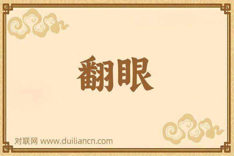翻眼词语的意思
