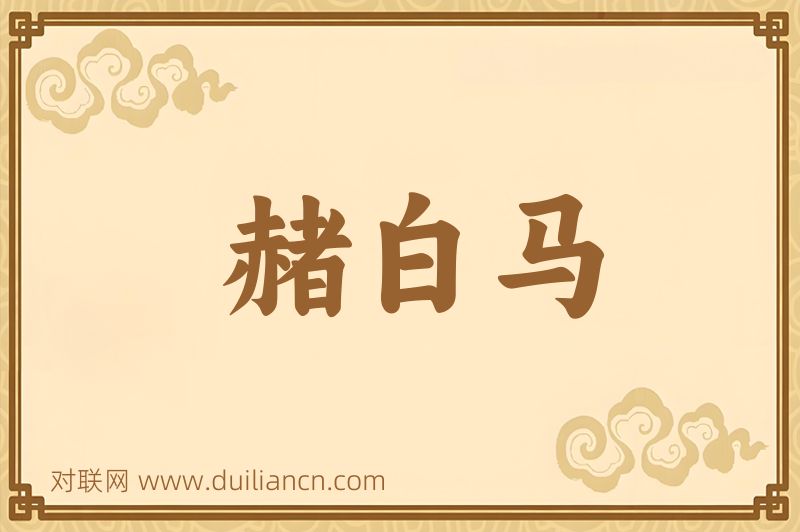 赭白马词语的意思