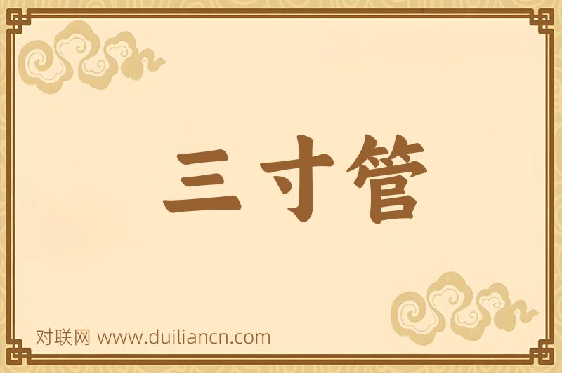 三寸管词语的意思