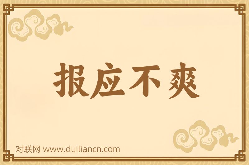 报应不爽词语的意思