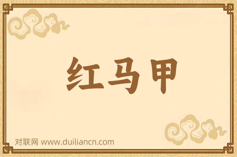 红马甲词语的意思