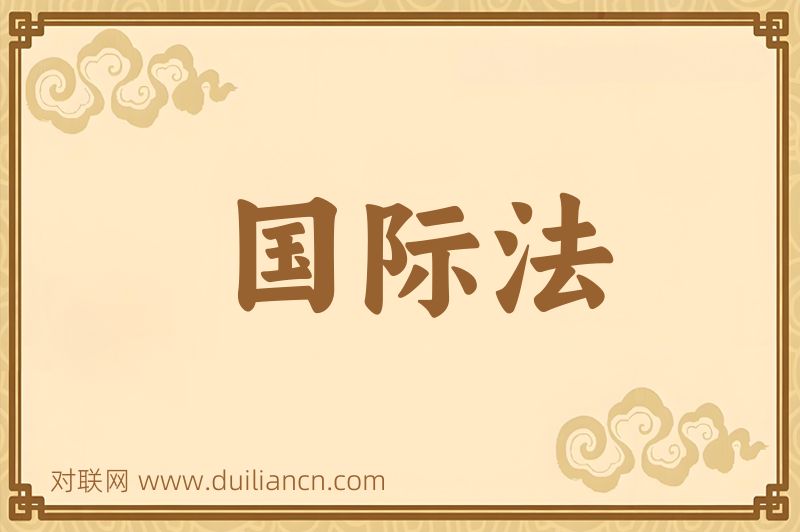 国际法词语的意思