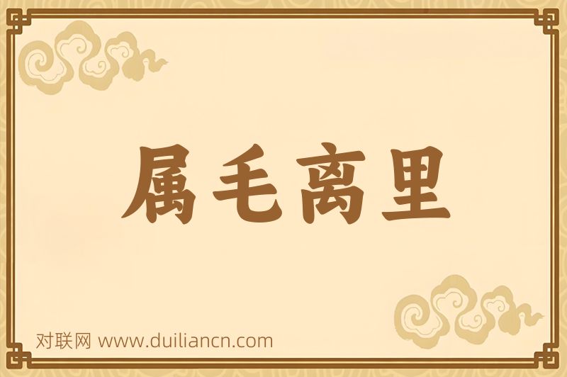 属毛离里词语的意思