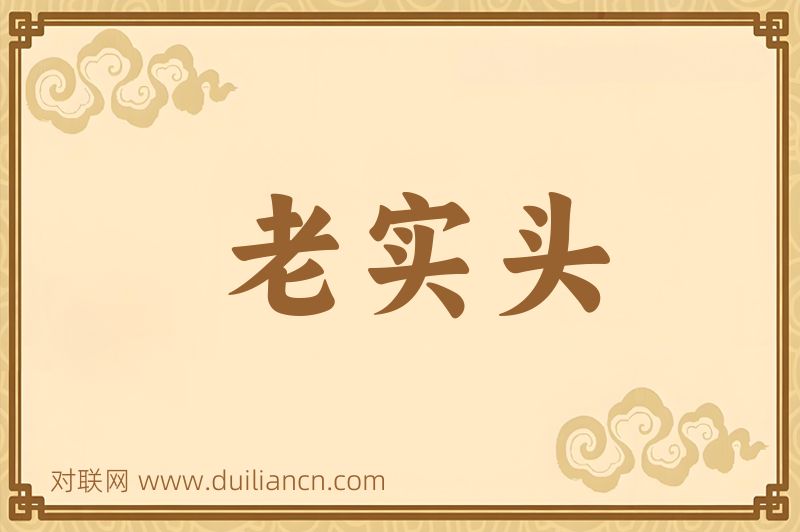 老实头词语的意思