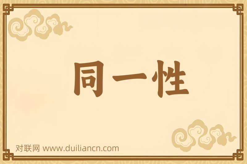 同一性词语的意思