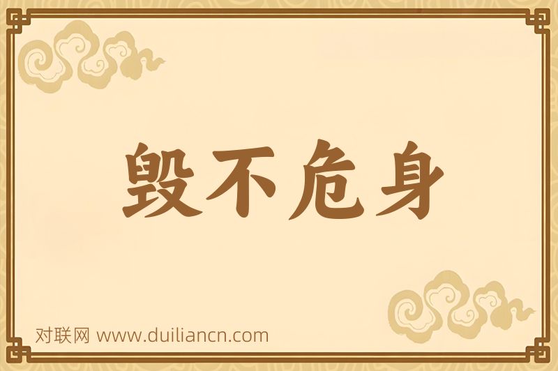 毁不危身词语的意思
