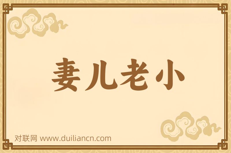 妻儿老小词语的意思